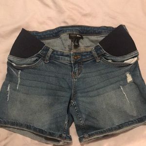 Indigo Blue Maternity Shorts